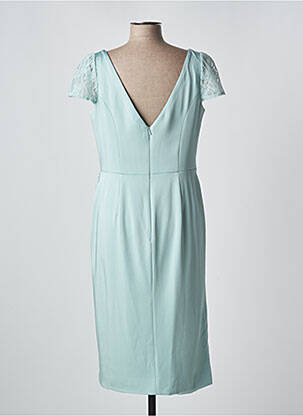 Robe mi-longue manches courtes manches courtes bleu CREATIF PARIS femme