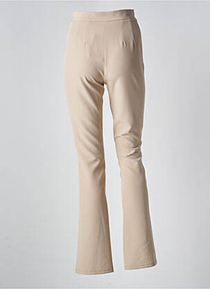 Pantalon flare stretch taille haute beige EDAS femme
