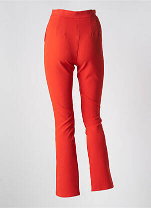 Pantalon flare stretch taille haute rouge EDAS femme