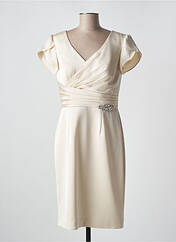 Robe mi-longue beige FASHION NEW YORK pour femme seconde vue