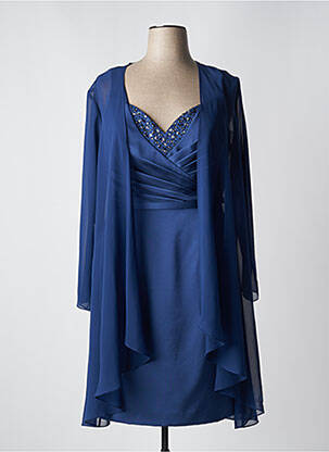 Robe mi-longue bleu FASHION NEW YORK pour femme