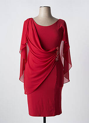 Robe mi-longue rouge FASHION NEW YORK pour femme