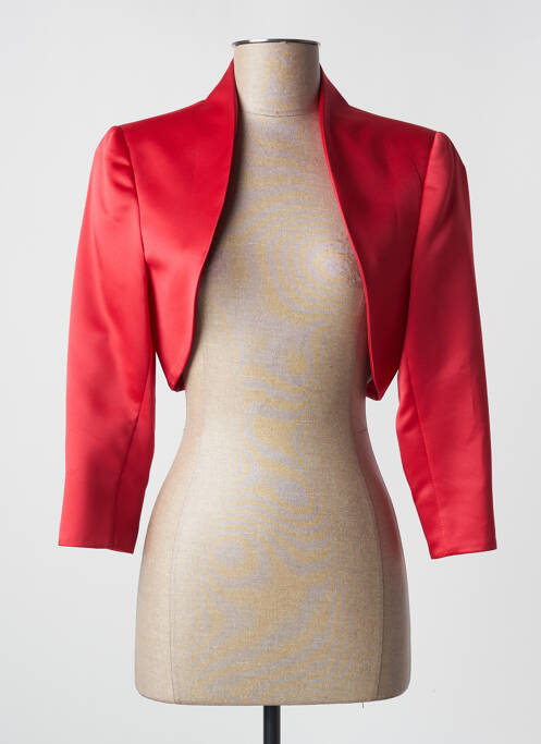 Boléro effet matière satinée rouge SONIA PENA femme