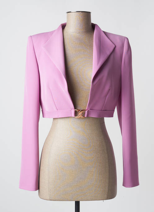 Boléro manches longues violet EDAS femme