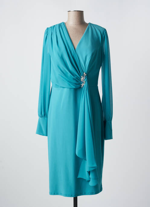 Robe mi-longue bleu FASHION NEW YORK pour femme