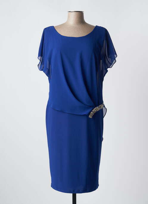 Robe mi-longue bleu FASHION NEW YORK pour femme