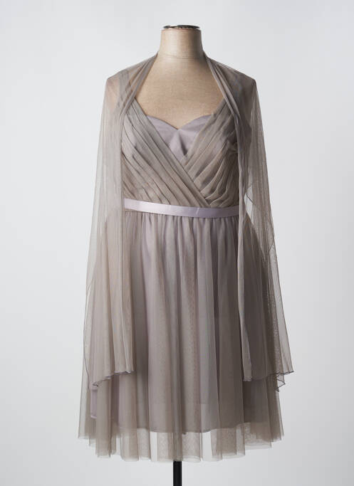 Robe mi-longue gris CARLA RUIZ pour femme