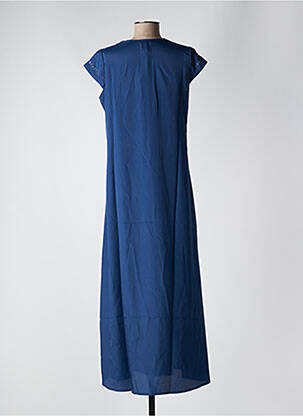 Robe longue manches courtes manches courtes bleu PINK P femme