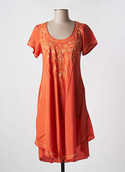 Robe mi-longue orange PINK P pour femme seconde vue