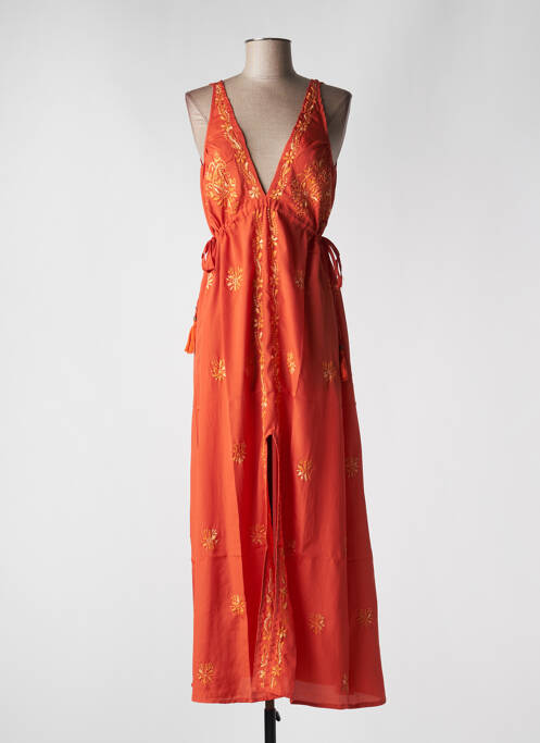 Robe longue orange PINK P pour femme