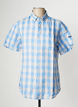 Chemise manches courtes poches bleu SAINT JAMES homme