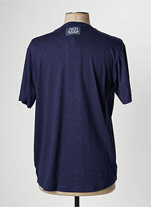 T-shirt stretch manches courtes bleu DAVID homme