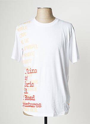 T-shirt stretch manches courtes blanc DAVID homme