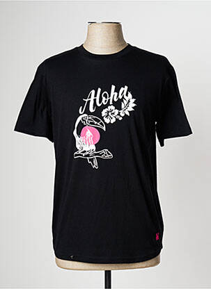 T-shirt stretch manches courtes noir DAVID homme