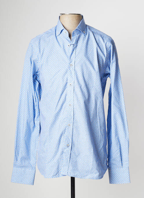 Chemise manches longues bleu BASSETTE pour homme