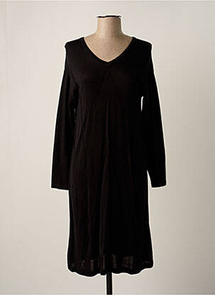 Robe mi-longue manches longues manches longues noir CISO femme