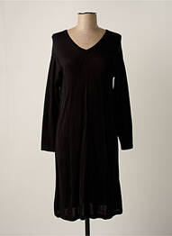 Robe mi-longue manches longues manches longues noir CISO femme