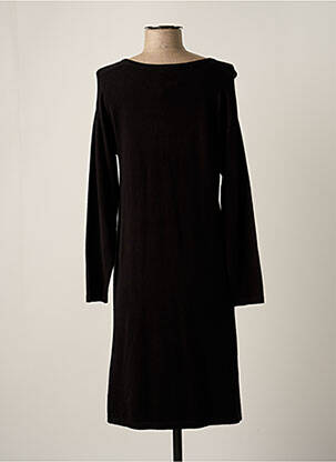 Robe mi-longue manches longues manches longues noir CISO femme