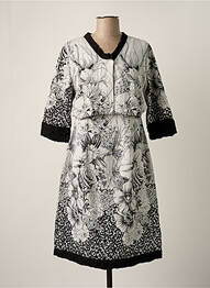Ensemble robe tissage crêpe gris SAINT CHARLES femme
