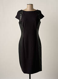 Robe mi-longue coupe fluide manches courtes noir OLSEN femme