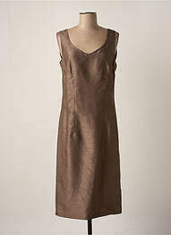 Robe mi-longue sans manche sans manche marron BASLER femme