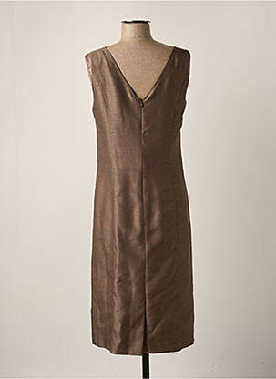 Robe mi-longue sans manche sans manche marron BASLER femme