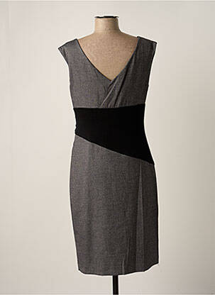 Robe mi-longue manches courtes manches courtes gris PAUL BRIAL femme