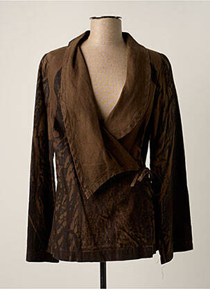 Veste casual coupe cintrée marron ISABEL DE PEDRO femme