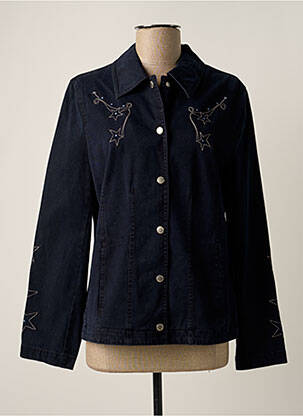 Veste casual col chemisier bleu HAUBER femme