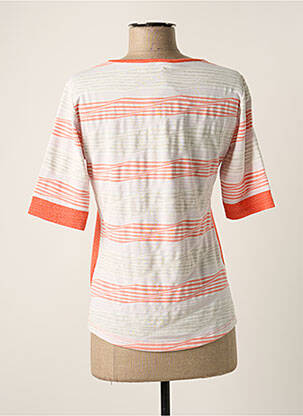 Pull coupe cintrée manches courtes orange JEAN GABRIEL femme
