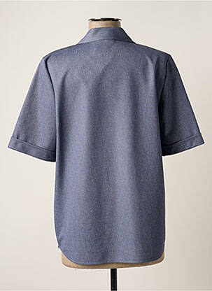 Chemisier coupe droite manches courtes bleu FINNKARELIA femme
