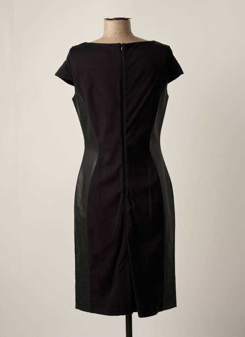 Robe mi-longue coupe fluide manches courtes noir OLSEN femme