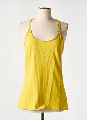T-shirt coupe droite fines bretelles jaune SUMMUM femme