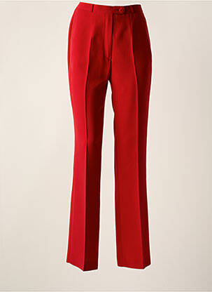 Pantalon slim tissage popeline taille normale rouge ARA femme