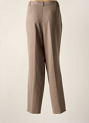 Pantalon droit tissage popeline taille normale beige GERKE MY PANTS femme
