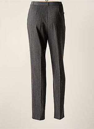Pantalon droit fermeture zippée sous rabat boutonné taille normale gris QUATTRO femme