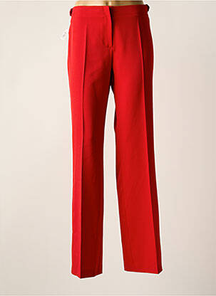 Pantalon droit tissage popeline taille normale rouge MARIELLA ROSATI femme