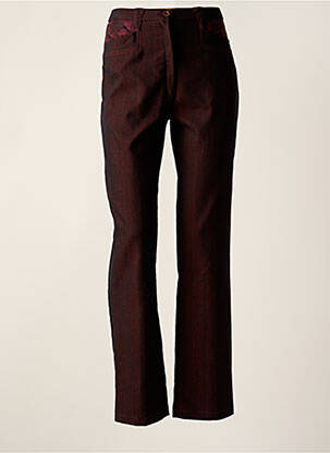 Pantalon droit fermeture zippée sous rabat boutonné taille normale noir CHRISTINE LAURE femme