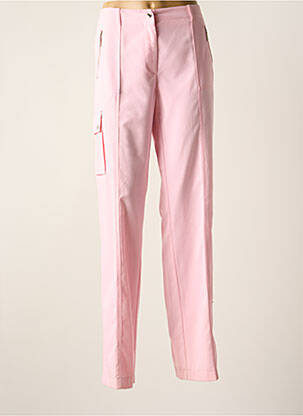 Pantalon cargo coupe droite taille normale rose HAUBER femme