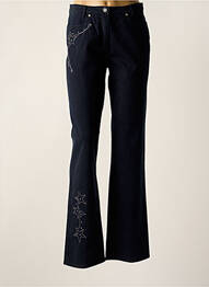 Jeans coupe droite taille normale taille normale bleu HAUBER femme
