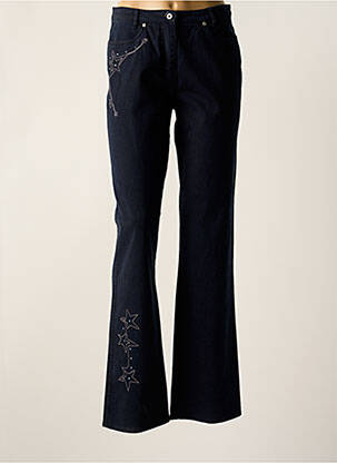 Jeans coupe droite taille normale taille normale bleu HAUBER femme