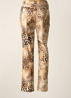 Pantalon slim tissage popeline taille normale beige HUCKE WOMAN femme