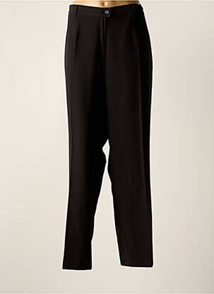 Pantalon droit tissage popeline taille normale noir GERKE MY PANTS femme