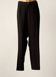 Pantalon droit tissage popeline taille normale noir GERKE MY PANTS femme