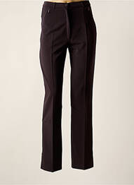 Pantalon droit tissage popeline taille normale violet CHRISTINE LAURE femme