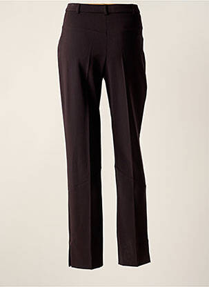 Pantalon droit tissage popeline taille normale violet CHRISTINE LAURE femme