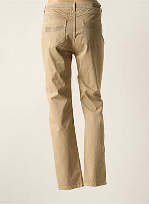 Pantalon slim tissage popeline taille normale beige FRED SABATIER femme