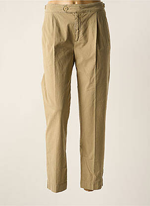 Pantalon slim tissage popeline taille normale beige BENSIMON femme