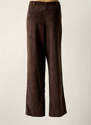 Pantalon droit fermeture zippée sous rabat boutonné taille normale marron FRANCOISE F femme