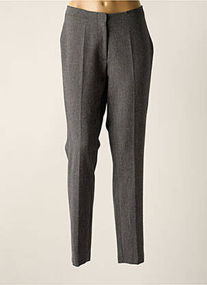 Pantalon droit tissage popeline taille normale noir GERKE MY PANTS femme